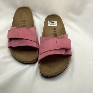 Birkenstock Arizona Pink Suede Double Strap Slide Sandals Size 40